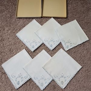 Antique Embroidered Linen Napkins